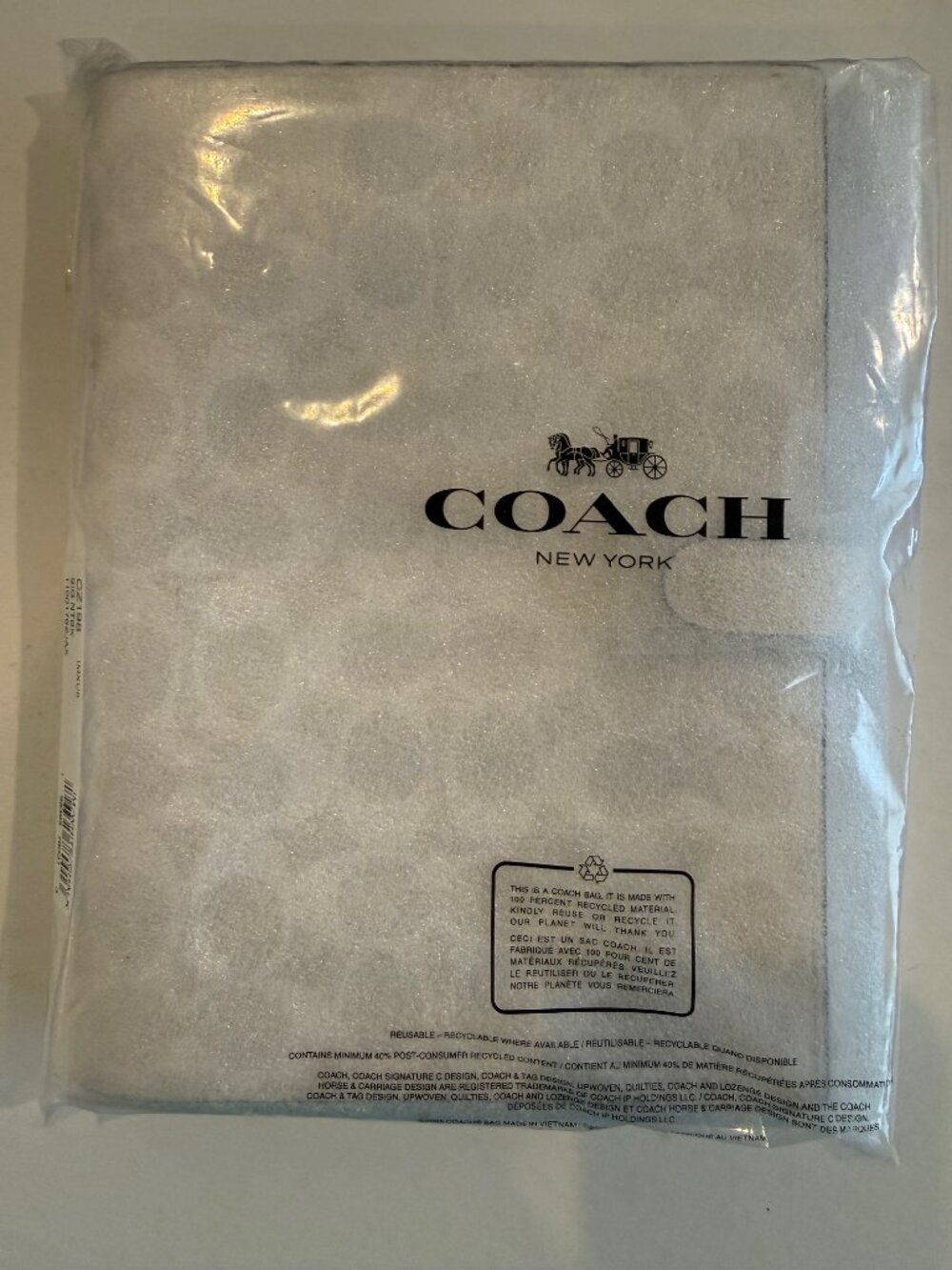 Coach Notebook In Signature Canvas, chalk white, lined pages, refillable - Picture 6 of 6